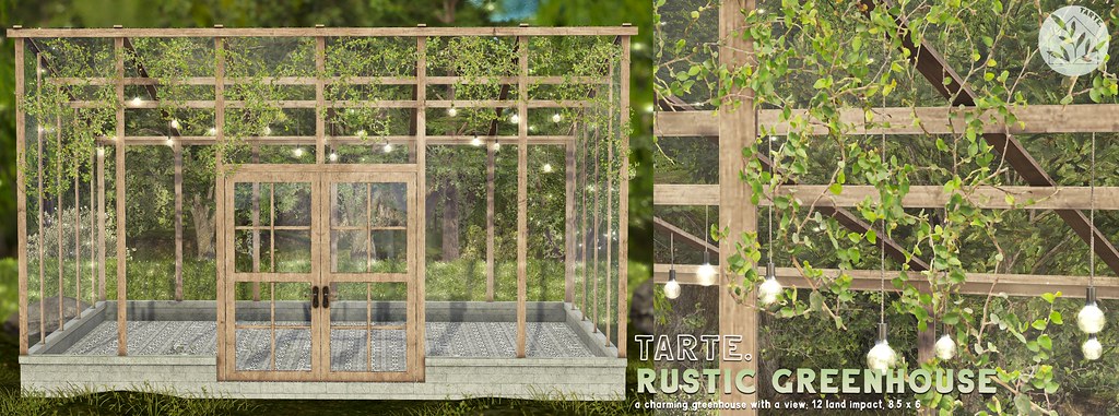 tarte. rustic greenhouse @ equal10