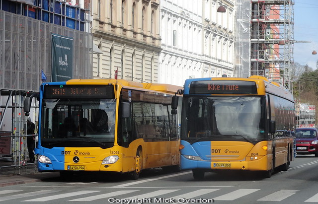 Route 150S Scania 1164 turns at terminus on last while Citaro 3036 on 350S has 2 years left in contract planned last diesel bus route in Copenhagen