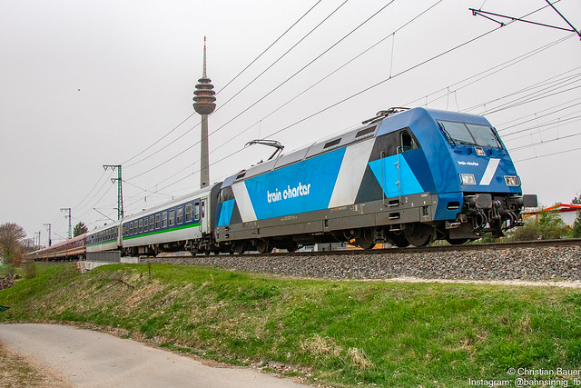 101 033 (Train Charter Services) mit Fußballsonderzug | 30.03.2024 | Nürnberg Hohe Marter