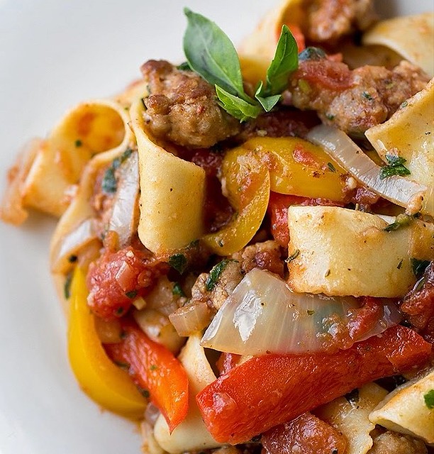 Pasta with Italian Sausage and Peppers