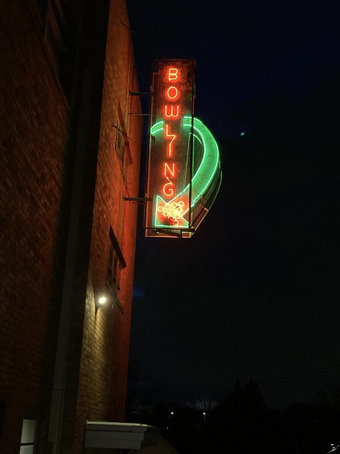 Antique Bowling Alley Neon Sign