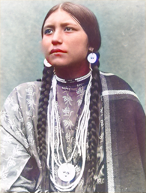 Lakota Woman in Traditional Dress