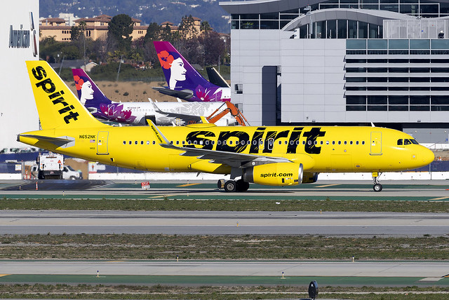 Spirit Airlines Airbus A320 N652NK at Los Angeles Airport LAX/KLAX