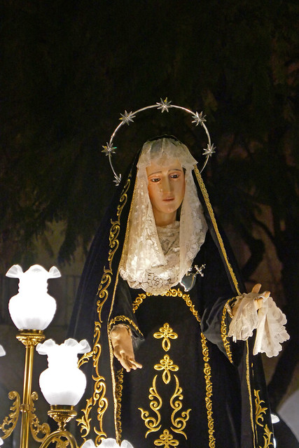 Effigy of 'Our Lady of Solitude', Good Friday procession, Denia