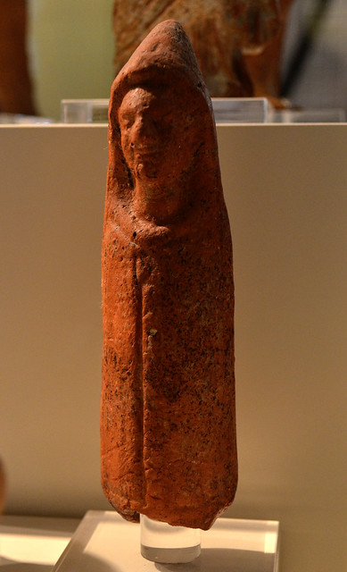 Miniature terracotta figurine of a man in a hooded cloak (Telesphoros?)
