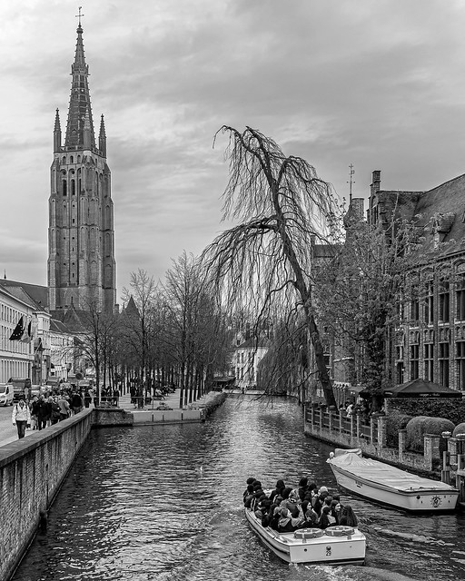 The Church of Our Lady in Bruges (Monochrome) (Fujifilm X100V)