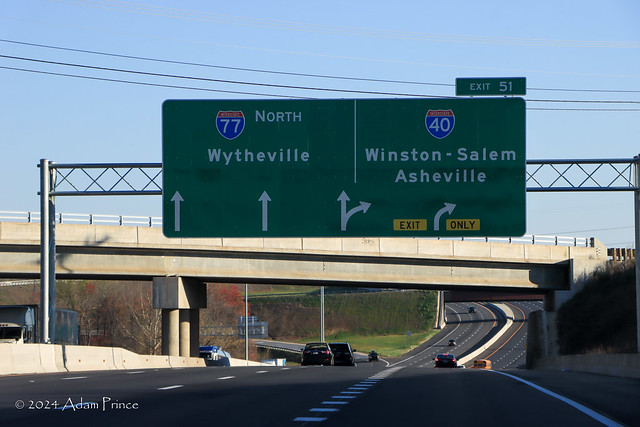 Overheads at the I-77/40 Junction