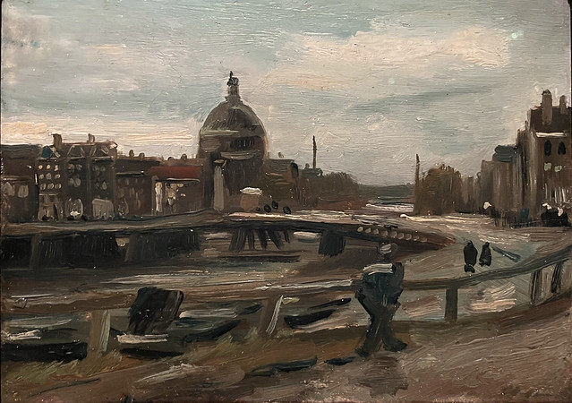 RMA_0151 Het Singel bij de Lutherse Kerk te Amsterdam, Vincent van Gogh, 1885