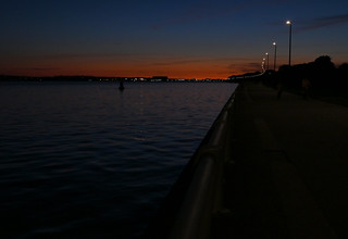 Sunset over the River Mersey Liverpool