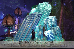 Selenite Crystals Set Teal