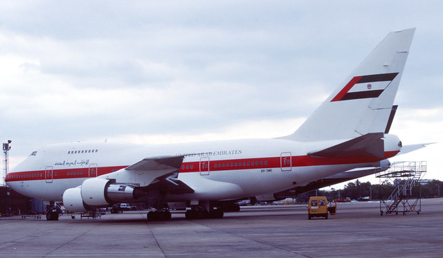 United Arab Emirates - Dubai Air Wing Boeing 747SP-31 A6-SMR August 1990 LHR