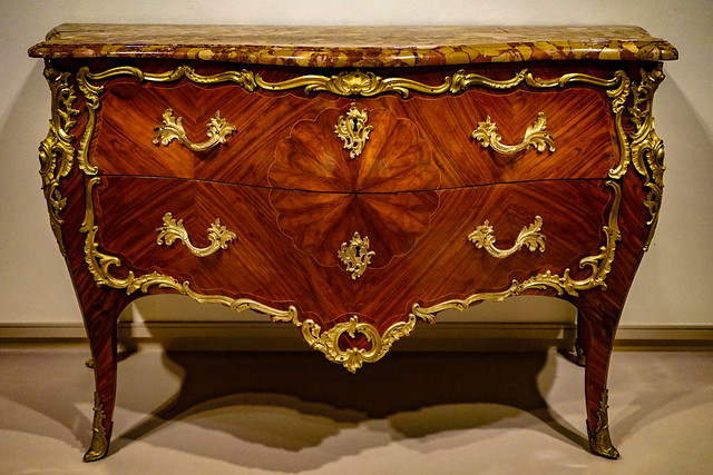 Gilt-Bronze Mounted Marquetry Commode