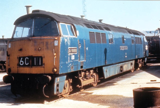 BR Class 52 diesel-hydraulic D1050 WESTERN RULER at Old Oak Common.