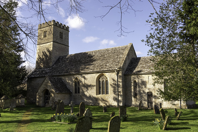 A country church. St. Andrew's in remote Coln Rogers, Gloucestershire