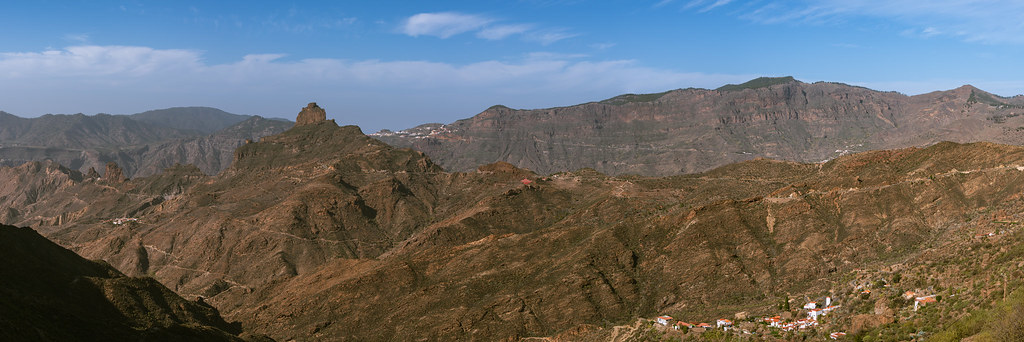 Panoramic View To Roque Bentayga And Artenara On Gran Canaria