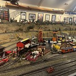 Lionel Train Layout Showroom at the Railroad Museum of Long Island Donated to the RMLI by Lionel LLC, electric trains in April 2009. – This permanent exhibit, (designed after the 1949 New York City Lionel Toy Train Display), was moved from Lionel’s offices at Chesterfield, Michigan and lovingly restored by museum volunteers. Children of all ages will be amazed at this fourteen feet by forty feet train layout, able to run seven train sets at a time and chock full of Lionel accessories that you can operate!