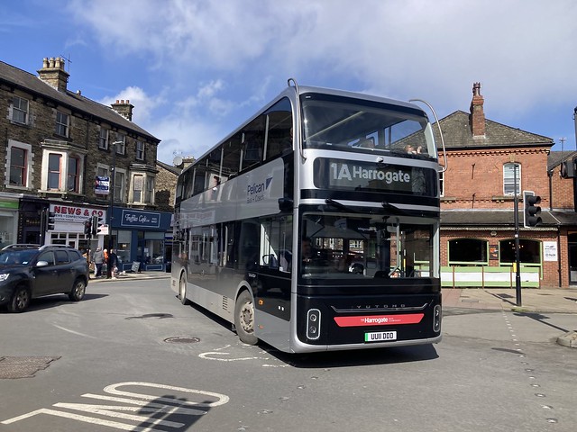 Test bus with The Harrogate bus company