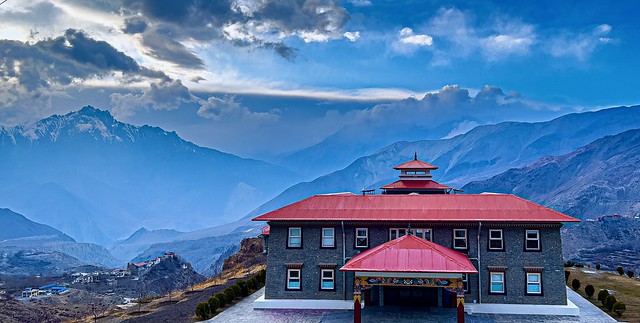 Hotel with a view in the Himalayas
