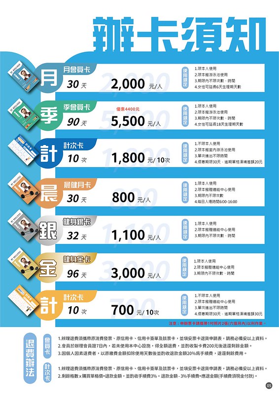 台南市立游泳池會員卡價格
