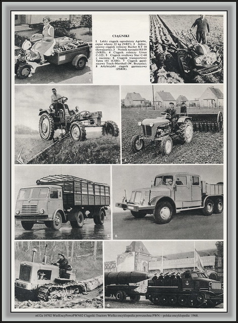 s632a 10702 WielEncyPowzPWN02 Ciągniki Tractors Wielka encyklopedia powszechna PWN – polska encyklopedia  1968.