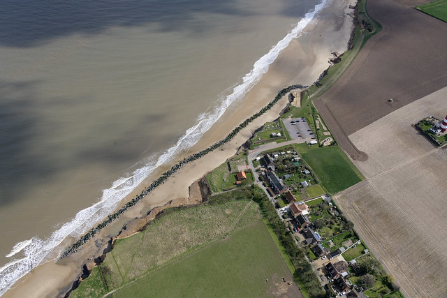 Happisburgh aerial image - Norfolk coast erosion