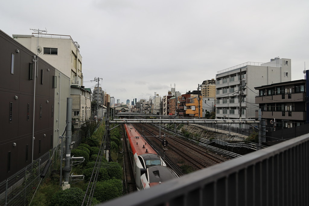 Narita Express E259 Series Train Running toward Mejiro Station 2