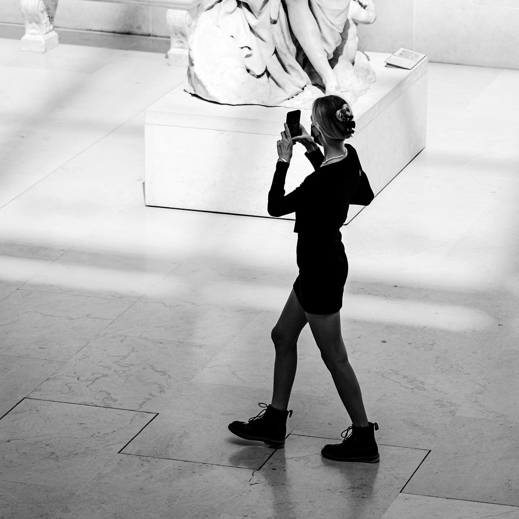 Woman in the Louvre.