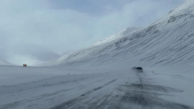 Winter driving in Iceland