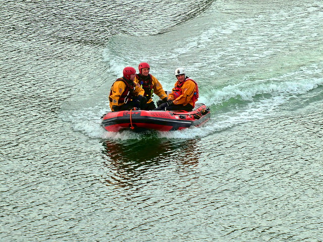 Inflatable 'Fire & Rescue' craft, Menai Straits.