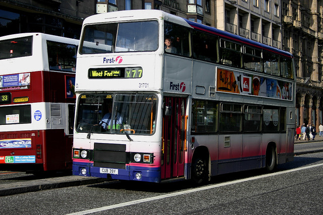 [First UK Bus] 31701 (CUB 39Y) in Edinburgh on service X77 - John Carter
