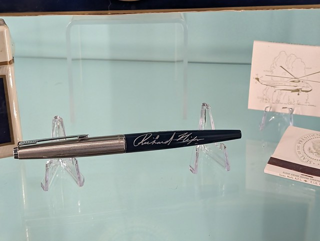 Richard Nixon souvenir pen, Museum, Avalon, Catalina Island, California, USA