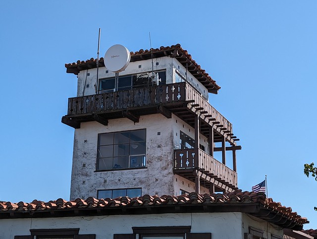 Air traffic control tower, Airport In the Sky, Catalina Island, Los Angeles, California, USA