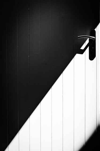 Shadow on the door