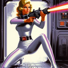 DALL-E 3 Classic Sci-Fi Heroine Goodness
