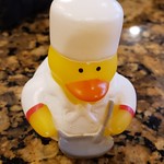rubber ducky chef I have a new little friend.