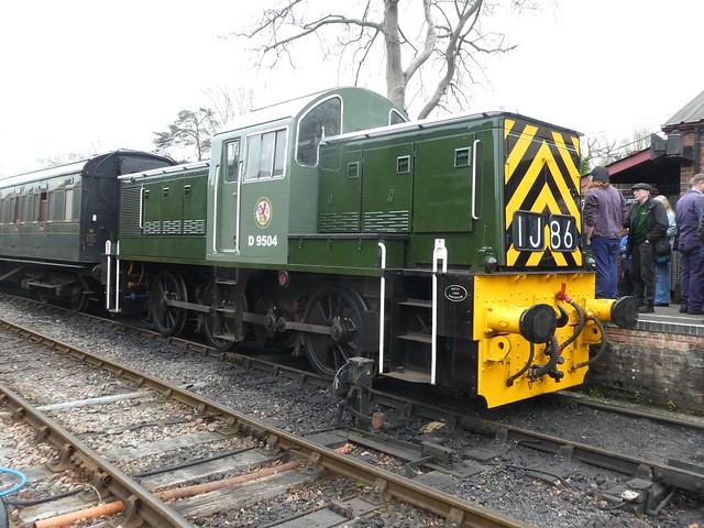 Class 14 diesel loco D9504 at Tenterden Town, K&ESR