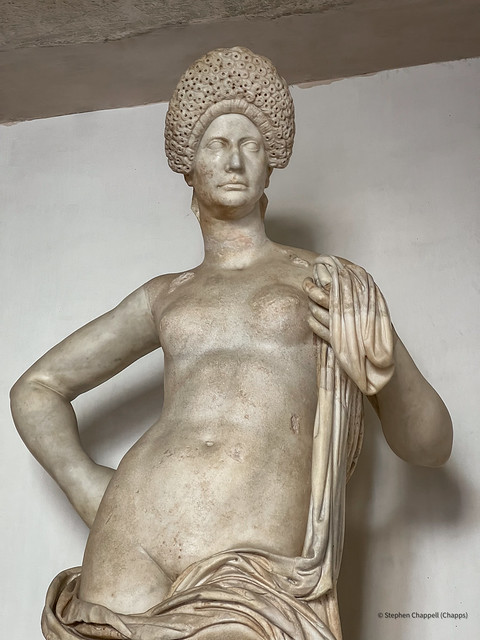 Statue of a Roman patrician woman depicted as Venus