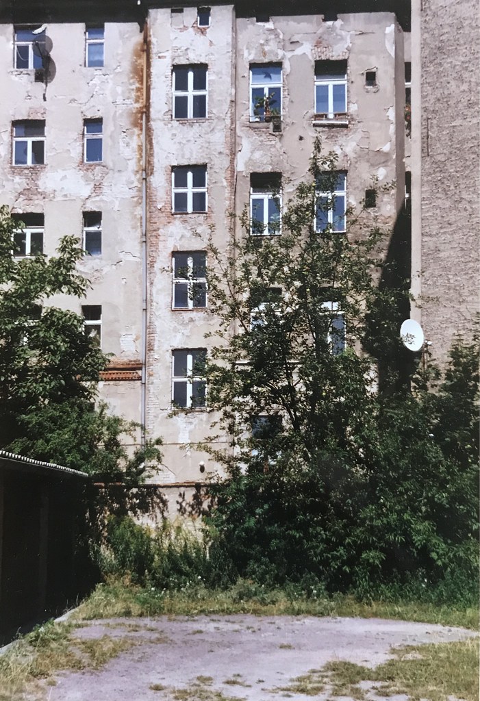 Berlin ( Mitte??? Or Kreuzberg???  ) late 1990s or early 2000s weathered old backyard Germany old vacation shot by systematic camera - urban city landscape