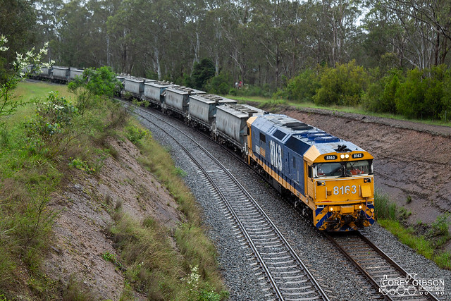 8163 through Bargo with the 2233 Maldon to Berrima Cement Works