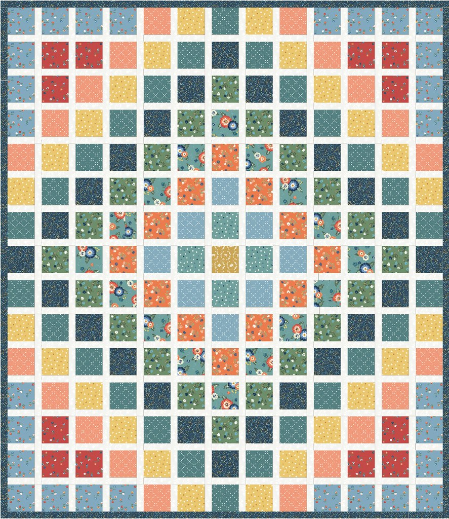 The Fiona Quilt in Clover and Dot - Kitchen Table Quilting