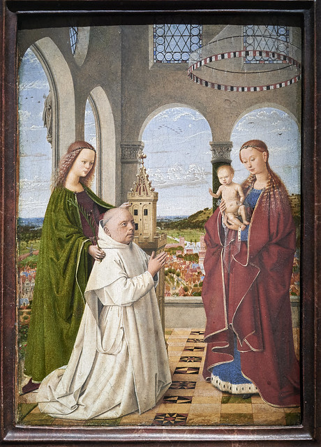 Christus, Petrus - 1450 - Vierge à l'Enfant avec Sainte-Barbe et Jan Vos
