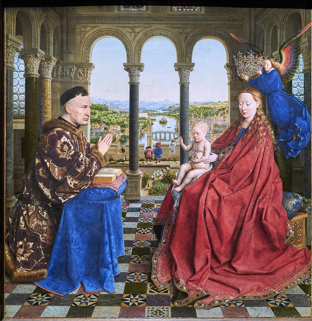 Van Eyck - 1430 - La Vierge du chancelier Rolin