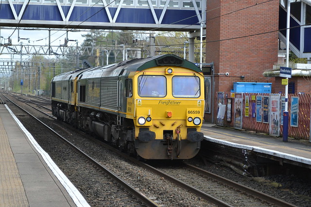 Freightliner Class 66/s 66559 & 66594 - Cheadle Hulme