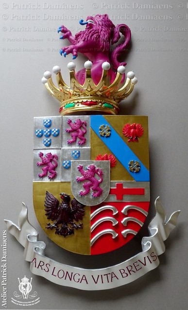coat of arms carved in wood | heraldic woodcarving | Heraldry in wood