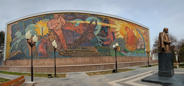 Mural / Mosaic Panel created by  V. Kutkin - School #110 - Tashkent, Uzbekistan