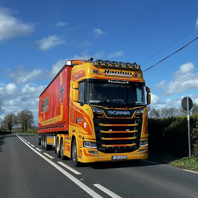 Articulated Truck - Scania Curtainsider - Hanlon, Dundalk - N20 Southbound, County Limerick