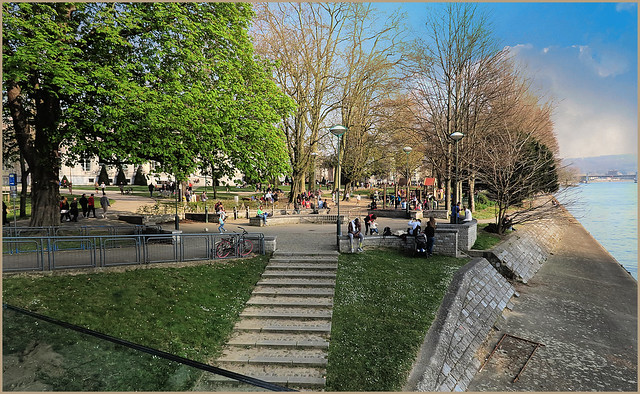 Parc de la Boverie en bord de Meuse, Liège,Belgique