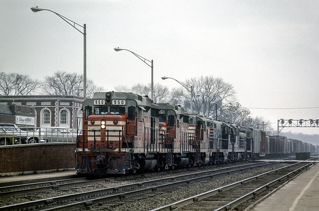 CB&Q, Western Springs IL, March 1968
