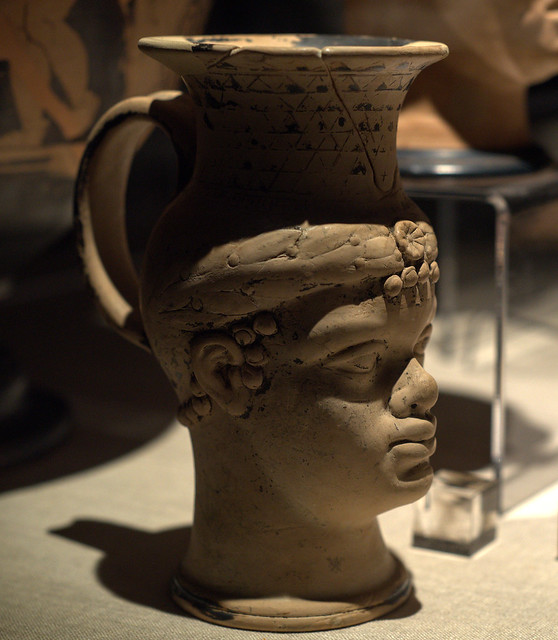 Etruscan figure rhyton in the form of a male head from Spina, 2
