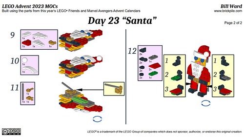 Santa MOC Instructions p2 (LEGO Advent 2023 Day 23)